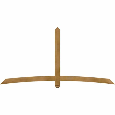 Ekena Millwork Bellingham Rough Sawn Timber Gable Bracket, Western Red Cedar, 96"W x 48"H x 4"D x 4"F, 12/12 Pitch GBW096X48X0404BEL00RWR